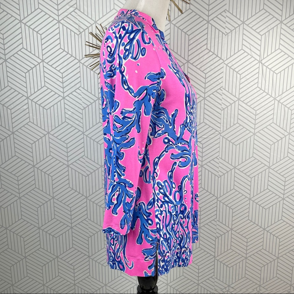 Lilly Pulitzer UPF 50+ Tunic Top Pink Small - Picture 3 of 5
